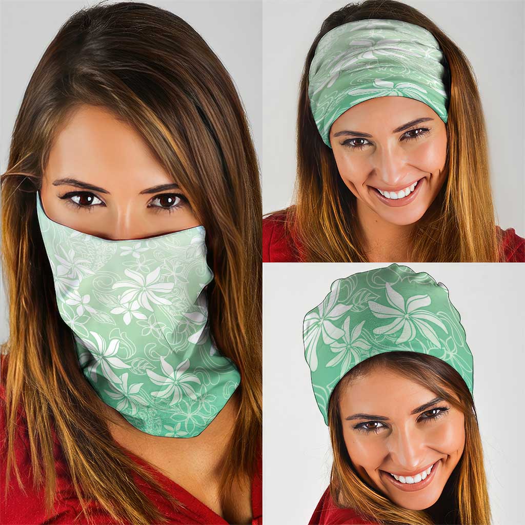 Tiare Tahiti Neck Gaiter Matcha Polynesia Motifs LT05 - Polynesian Pride