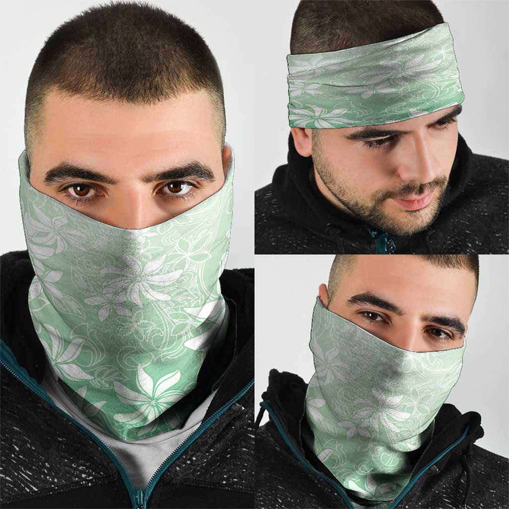 Tiare Tahiti Neck Gaiter Matcha Polynesia Motifs LT05 - Polynesian Pride