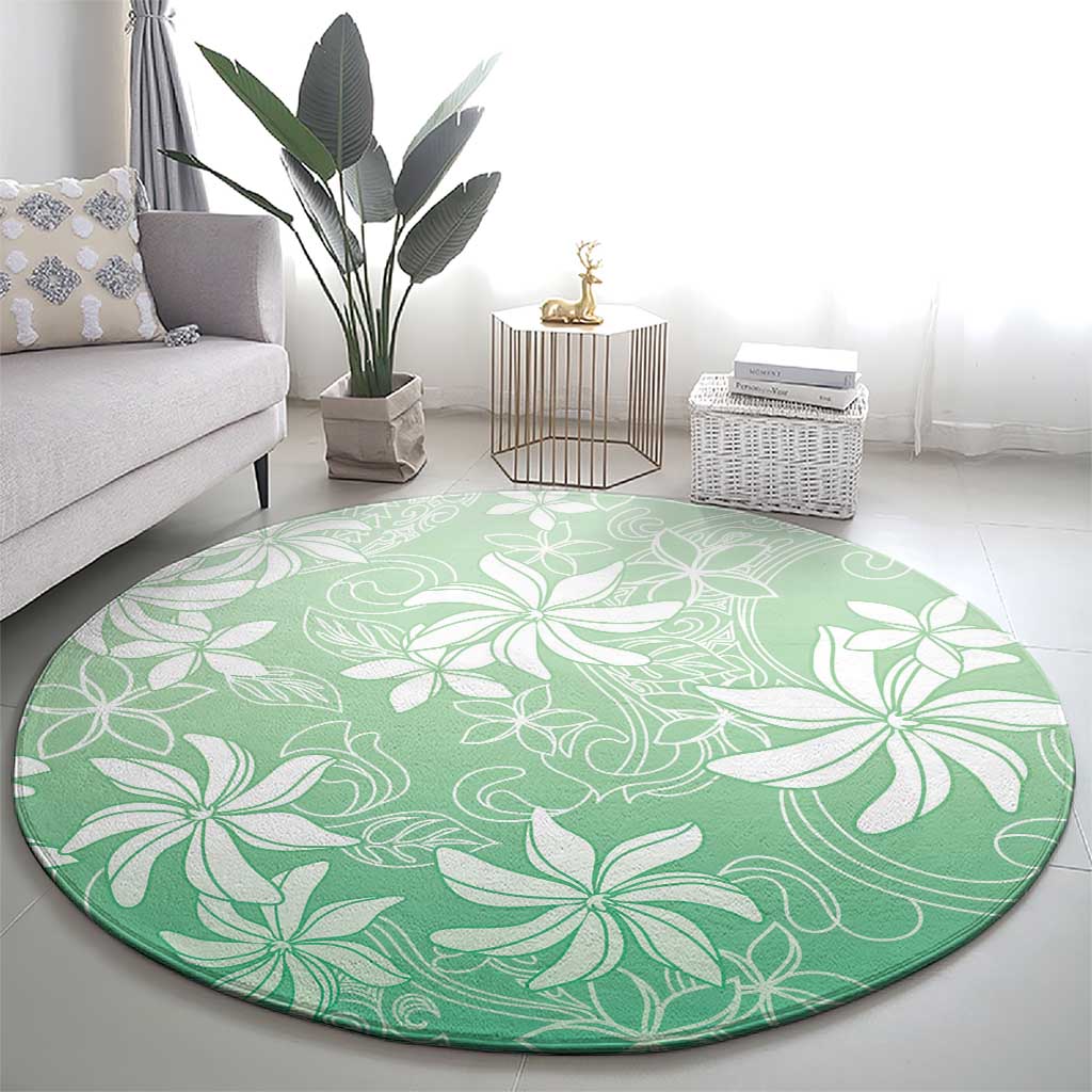 Tiare Tahiti Round Carpet Matcha Polynesia Motifs LT05 - Polynesian Pride