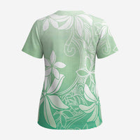 Tiare Tahiti Scrub Top Matcha Polynesia Motifs LT05 - Polynesian Pride