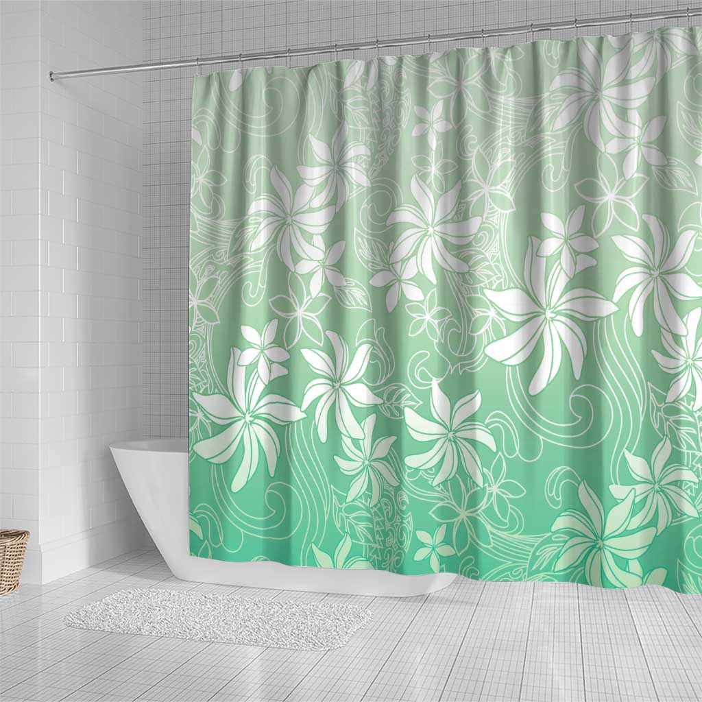 Tiare Tahiti Shower Curtain Matcha Polynesia Motifs LT05 - Polynesian Pride