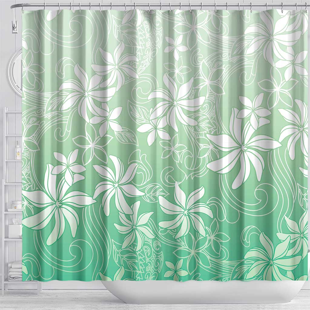 Tiare Tahiti Shower Curtain Matcha Polynesia Motifs LT05 - Polynesian Pride