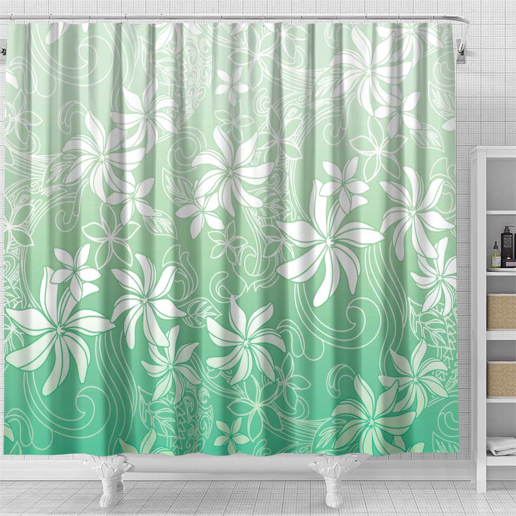 Tiare Tahiti Shower Curtain Matcha Polynesia Motifs LT05 - Polynesian Pride