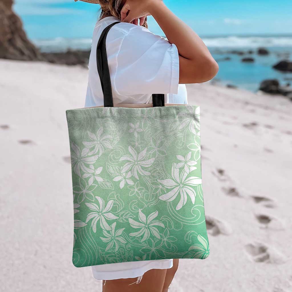 Tiare Tahiti Tote Bag Matcha Polynesia Motifs - Polynesian Pride