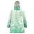 Tiare Tahiti Wearable Blanket Hoodie Matcha Polynesia Motifs - Polynesian Pride