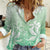 Tiare Tahiti Women Casual Shirt Matcha Polynesia Motifs - Polynesian Pride