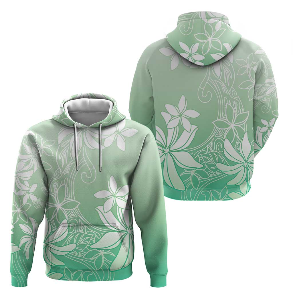 Tiare Tahiti Zip Hoodie Matcha Polynesia Motifs LT05 - Polynesian Pride