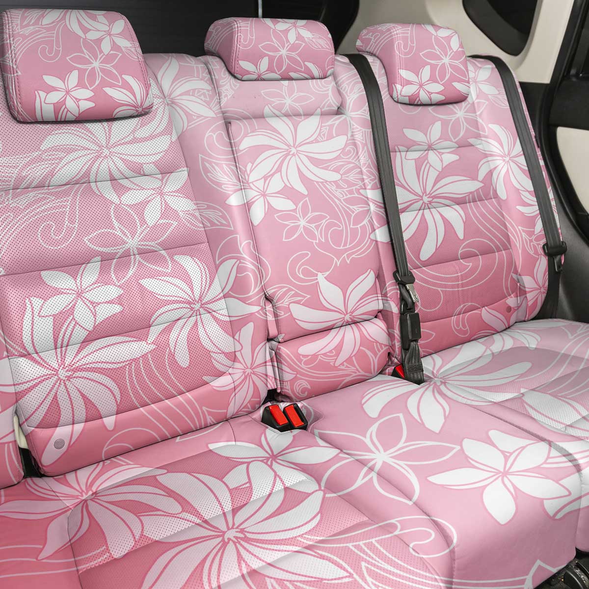 Tiare Tahiti Back Car Seat Cover Pink Polynesia Motifs LT05 - Polynesian Pride