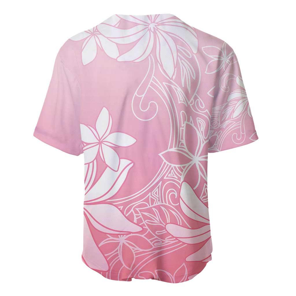 Tiare Tahiti Baseball Jersey Pink Polynesia Motifs LT05 - Polynesian Pride