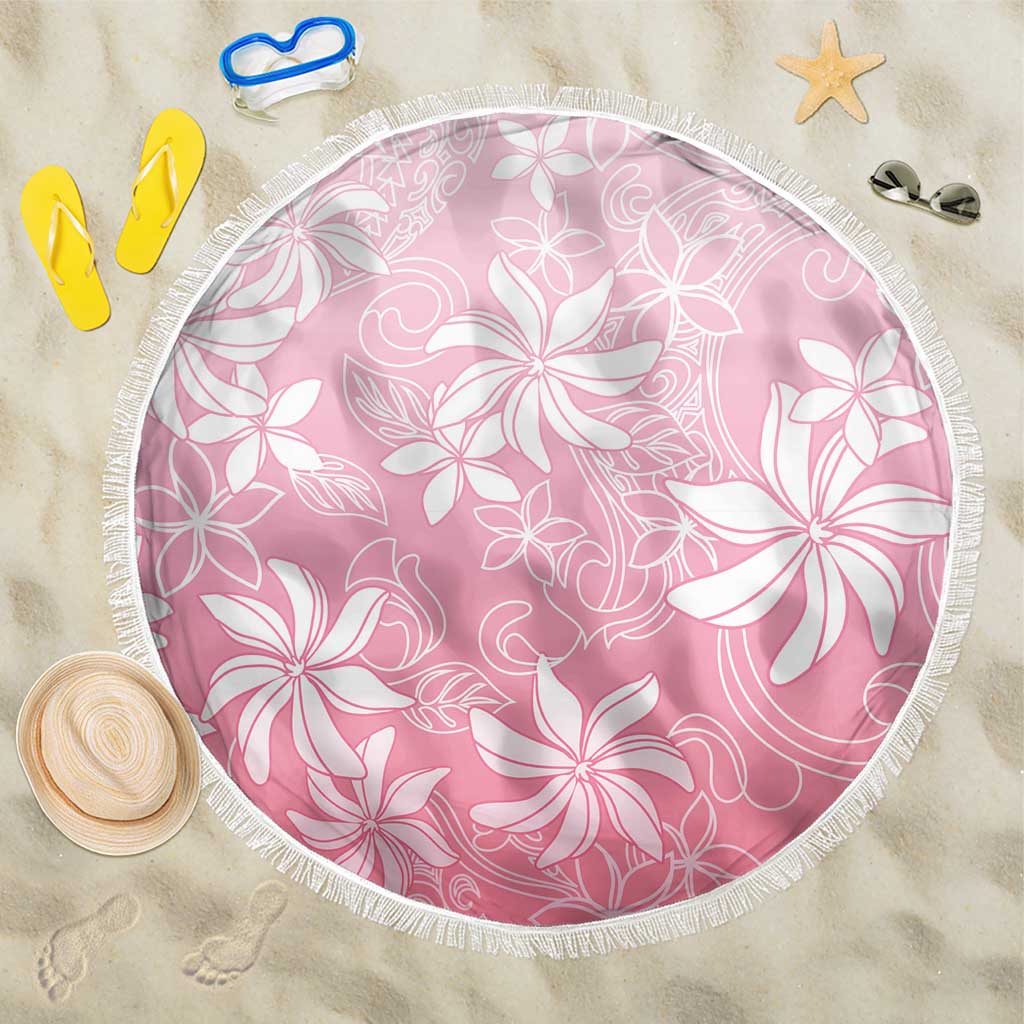 Tiare Tahiti Beach Blanket Pink Polynesia Motifs - Polynesian Pride