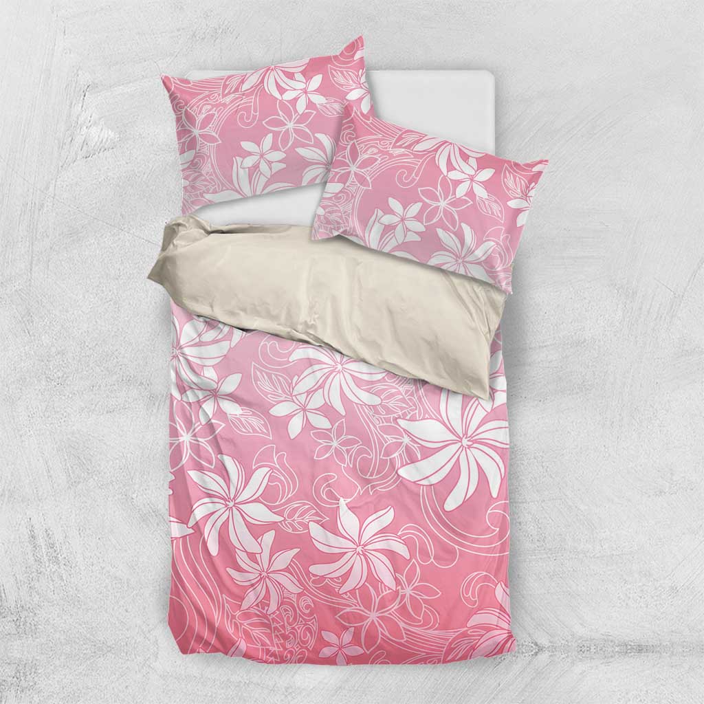Tiare Tahiti Bedding Set Pink Polynesia Motifs LT05 US Twin 172cm x 218cm Pink - Polynesian Pride