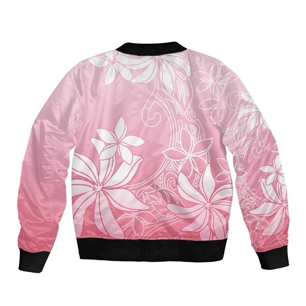 Tiare Tahiti Bomber Jacket Pink Polynesia Motifs LT05 - Polynesian Pride