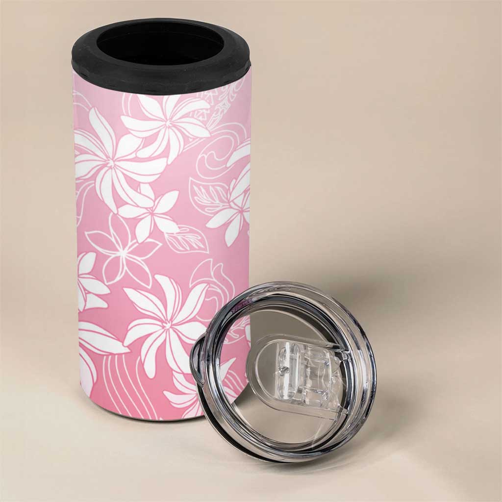 Tiare Tahiti 4 in 1 Can Cooler Tumbler Pink Polynesia Motifs - Polynesian Pride