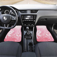 Tiare Tahiti Car Mats Pink Polynesia Motifs LT05 Set 2pcs - Front Pink - Polynesian Pride
