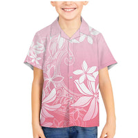 Tiare Tahiti Family Matching Mermaid Dress and Hawaiian Shirt Pink Polynesia Motifs LT05 Son's Shirt Pink - Polynesian Pride