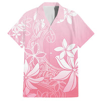 Tiare Tahiti Family Matching Off Shoulder Maxi Dress and Hawaiian Shirt Pink Polynesia Motifs - Polynesian Pride