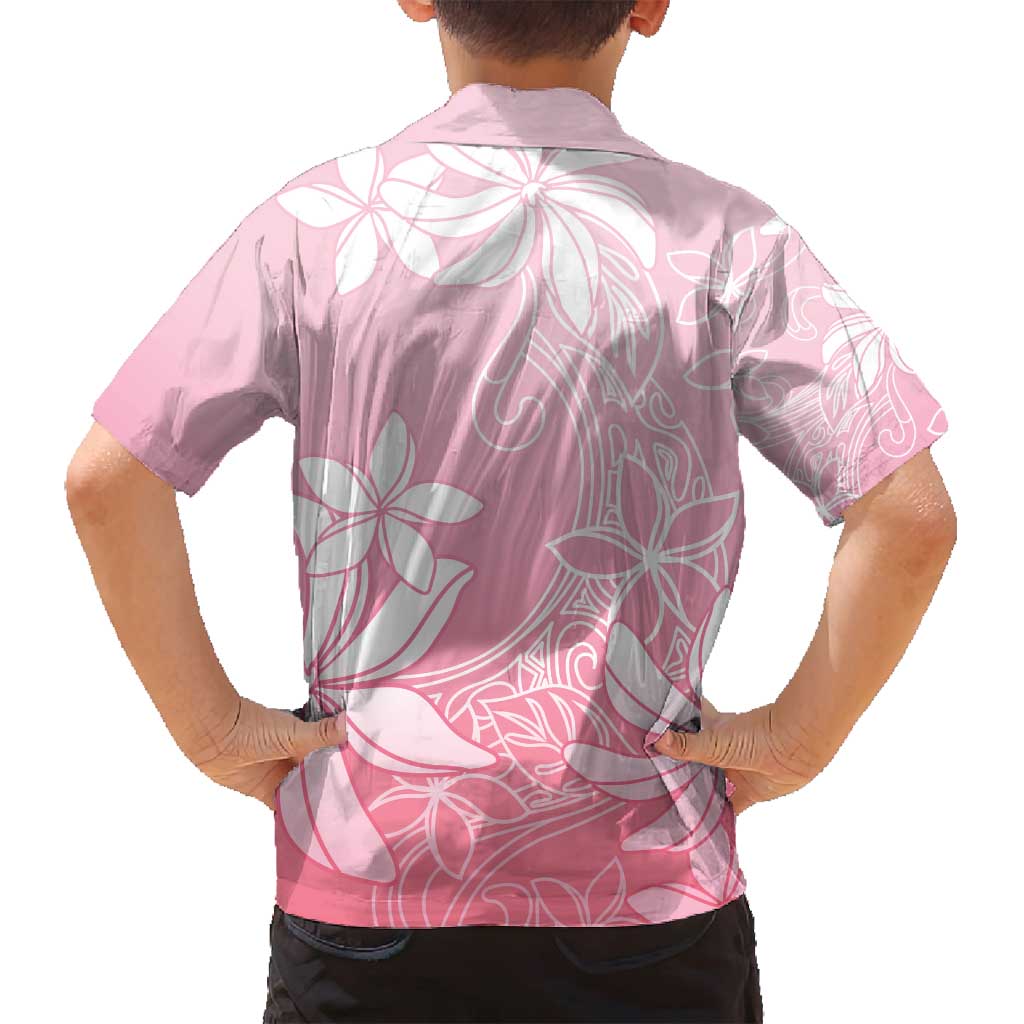 Tiare Tahiti Family Matching Off Shoulder Short Dress and Hawaiian Shirt Pink Polynesia Motifs - Polynesian Pride
