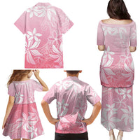 Tiare Tahiti Family Matching Puletasi and Hawaiian Shirt Pink Polynesia Motifs LT05 - Polynesian Pride
