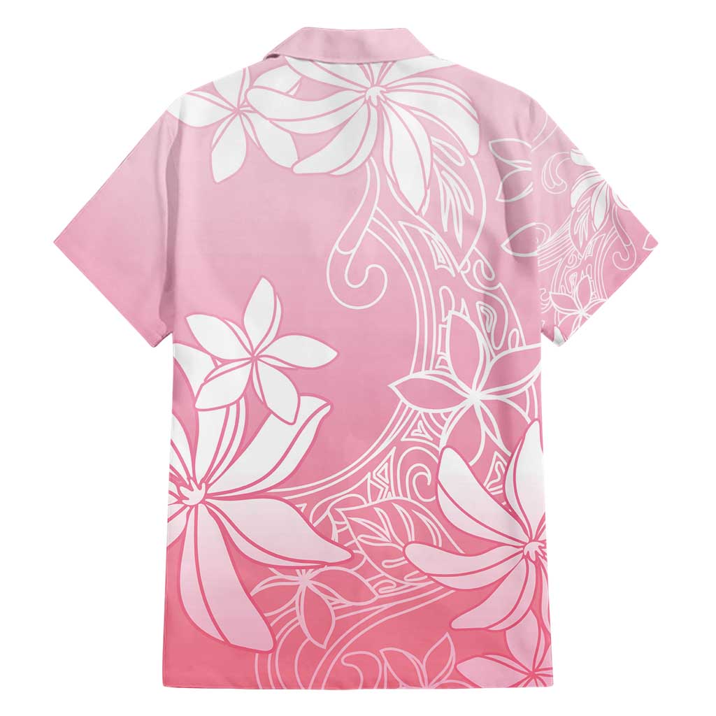 Tiare Tahiti Family Matching Short Sleeve Bodycon Dress and Hawaiian Shirt Pink Polynesia Motifs LT05 - Polynesian Pride