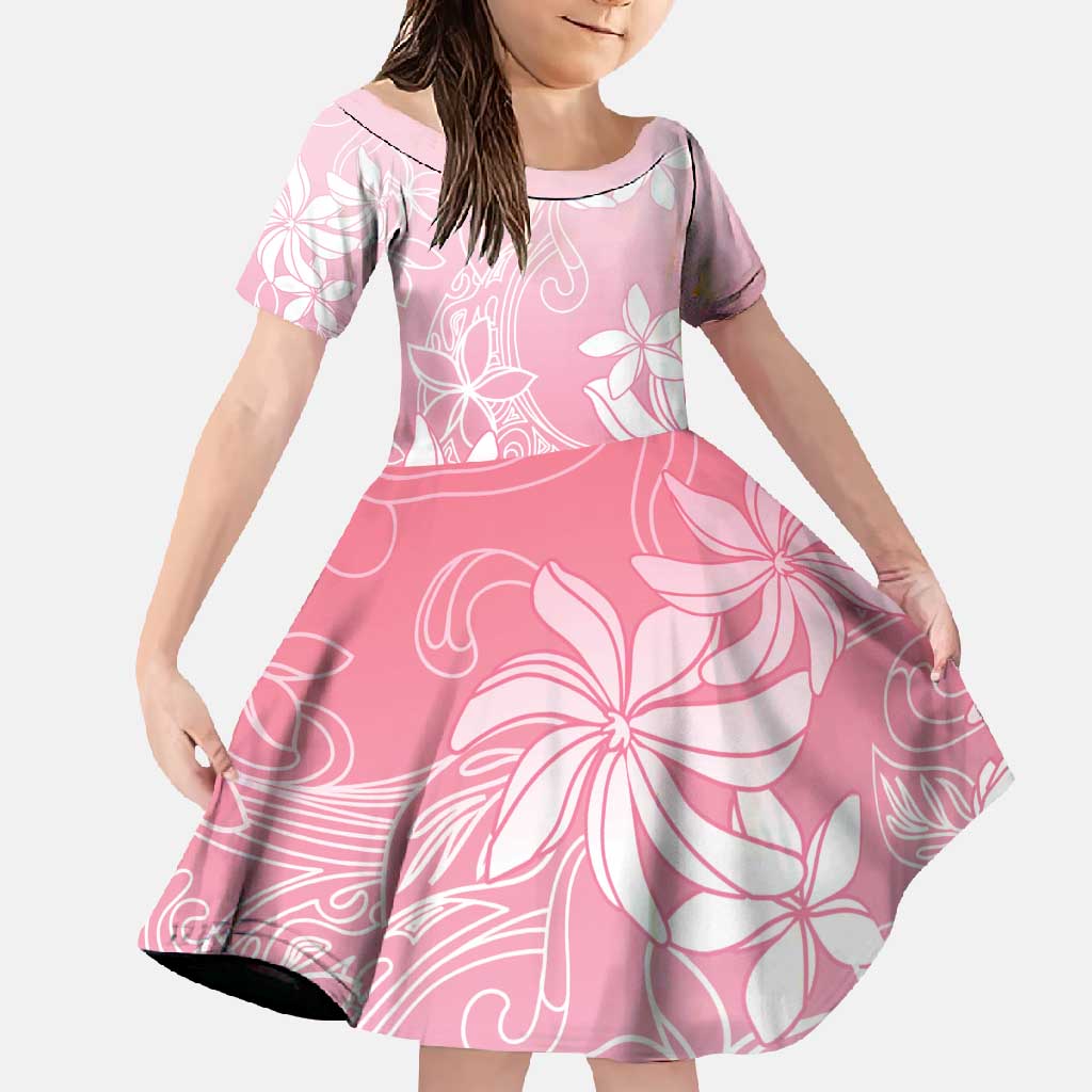 Tiare Tahiti Family Matching Tank Maxi Dress and Hawaiian Shirt Pink Polynesia Motifs - Polynesian Pride