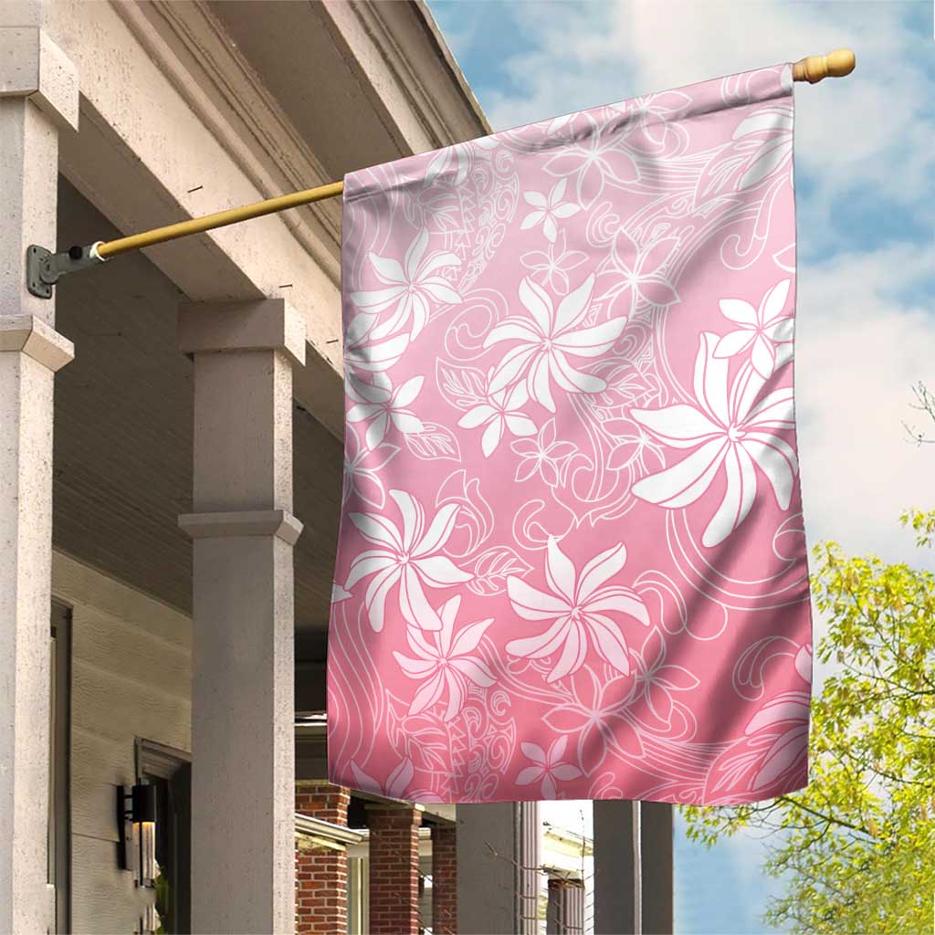 Tiare Tahiti Garden Flag Pink Polynesia Motifs - Polynesian Pride