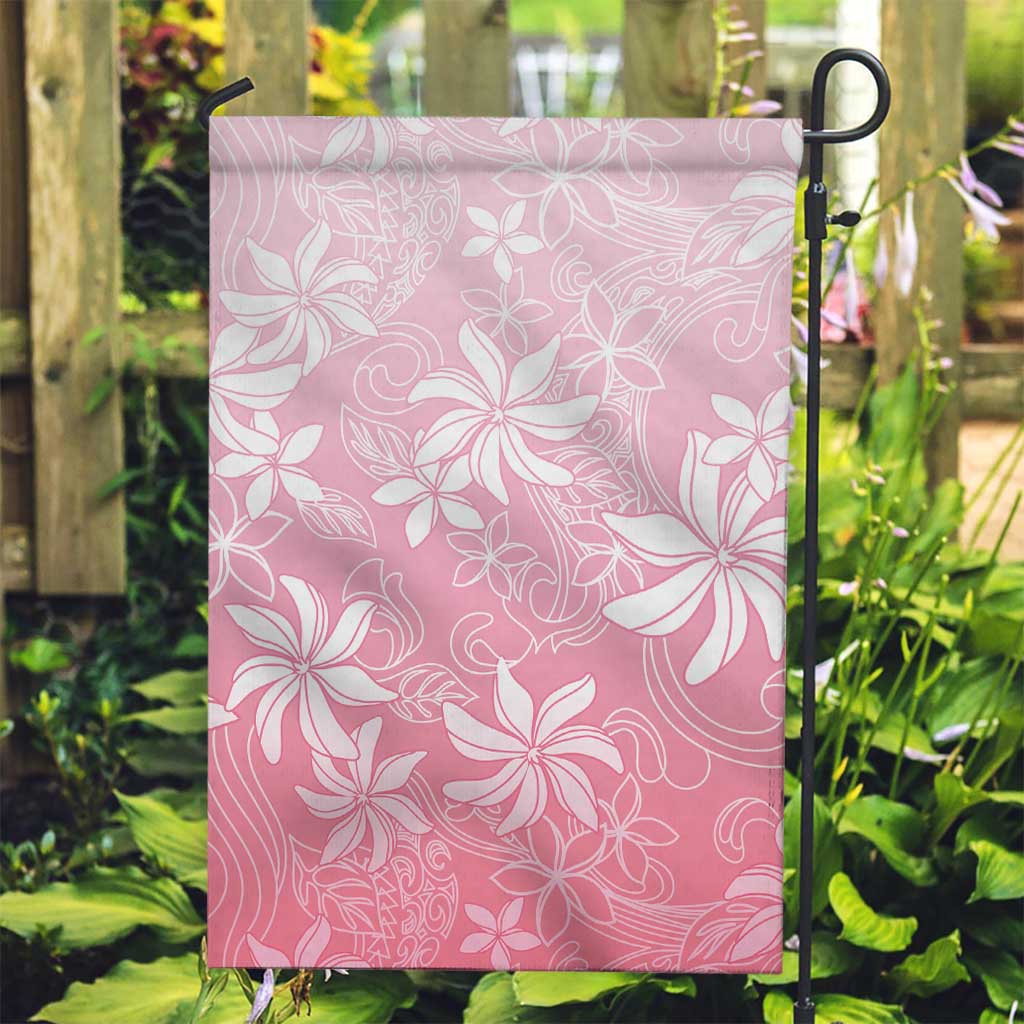 Tiare Tahiti Garden Flag Pink Polynesia Motifs - Polynesian Pride