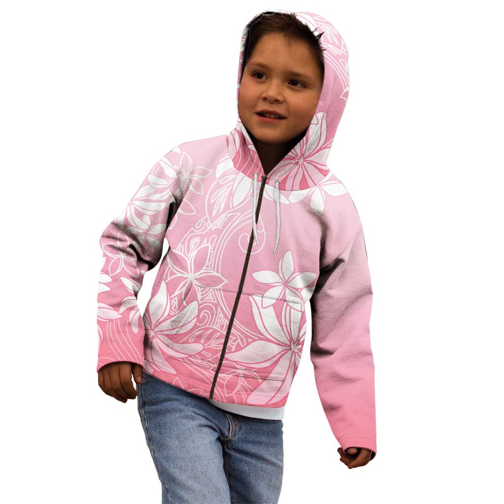 Tiare Tahiti Kid Hoodie Pink Polynesia Motifs - Polynesian Pride