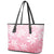 Tiare Tahiti Leather Tote Bag Pink Polynesia Motifs - Polynesian Pride