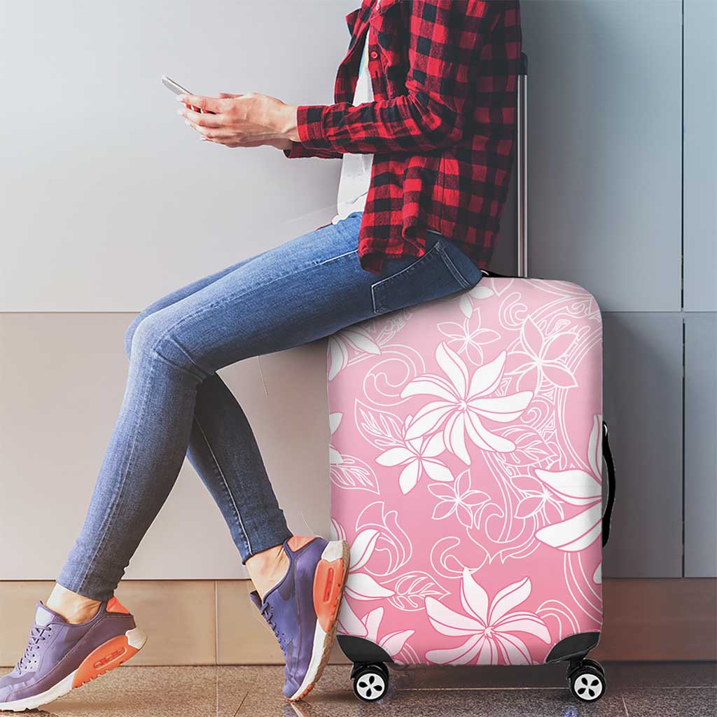 Tiare Tahiti Luggage Cover Pink Polynesia Motifs LT05 - Polynesian Pride