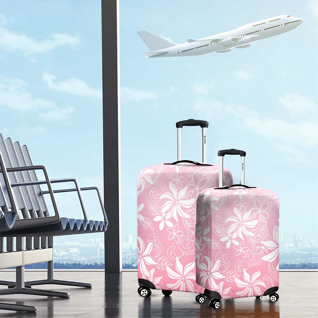 Tiare Tahiti Luggage Cover Pink Polynesia Motifs LT05 - Polynesian Pride
