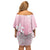 Tiare Tahiti Off Shoulder Short Dress Pink Polynesia Motifs - Polynesian Pride