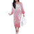 Tiare Tahiti Off The Shoulder Long Sleeve Dress Pink Polynesia Motifs - Polynesian Pride