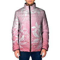 Tiare Tahiti Padded Jacket Pink Polynesia Motifs - Polynesian Pride