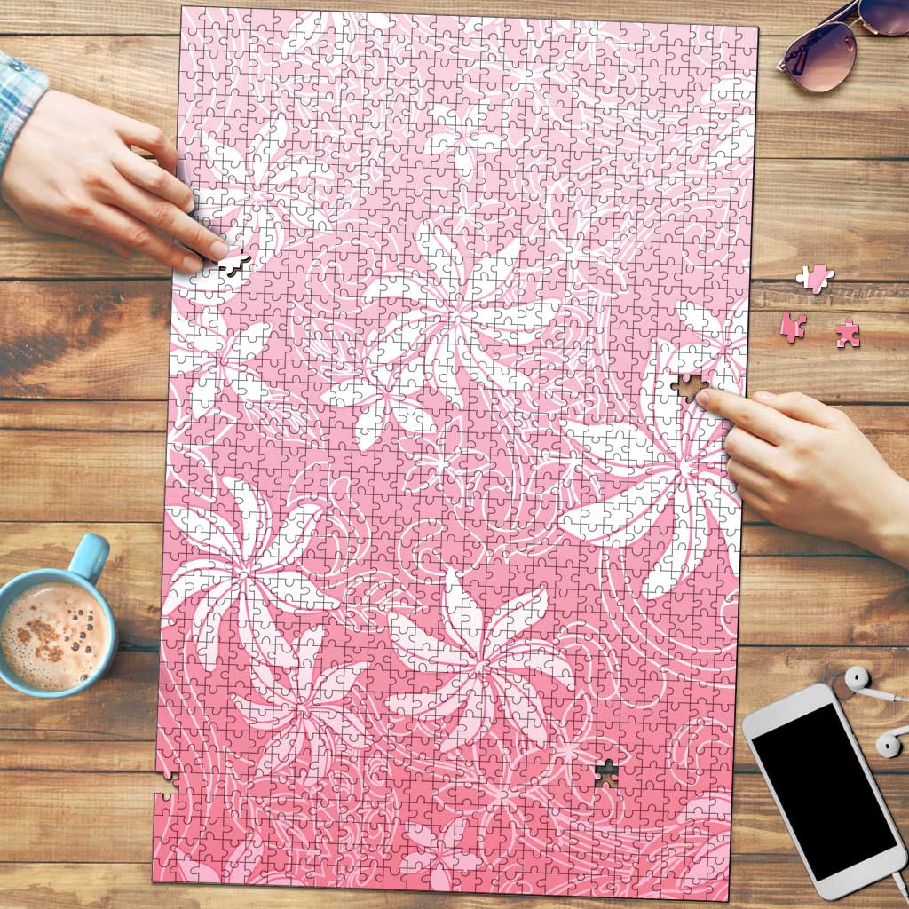 Tiare Tahiti Puzzle Pink Polynesia Motifs - Polynesian Pride