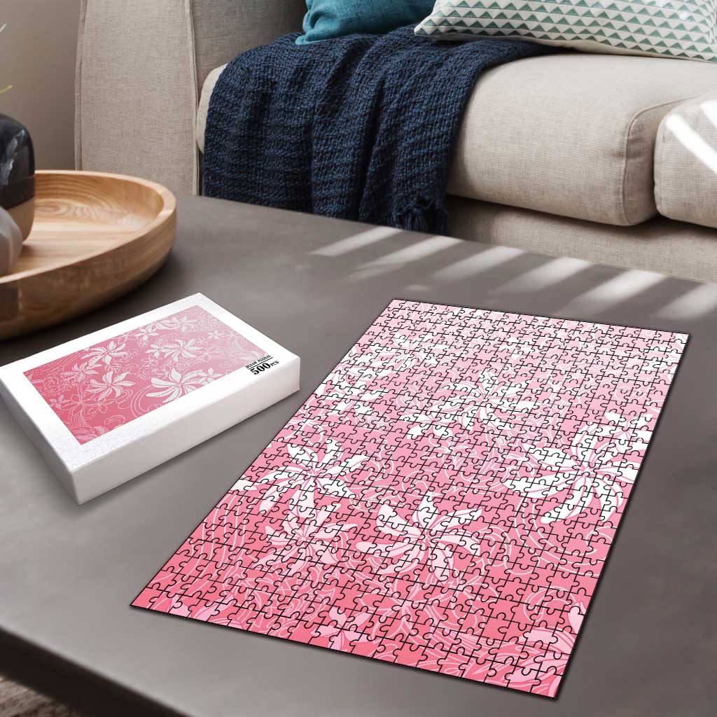 Tiare Tahiti Puzzle Pink Polynesia Motifs - Polynesian Pride