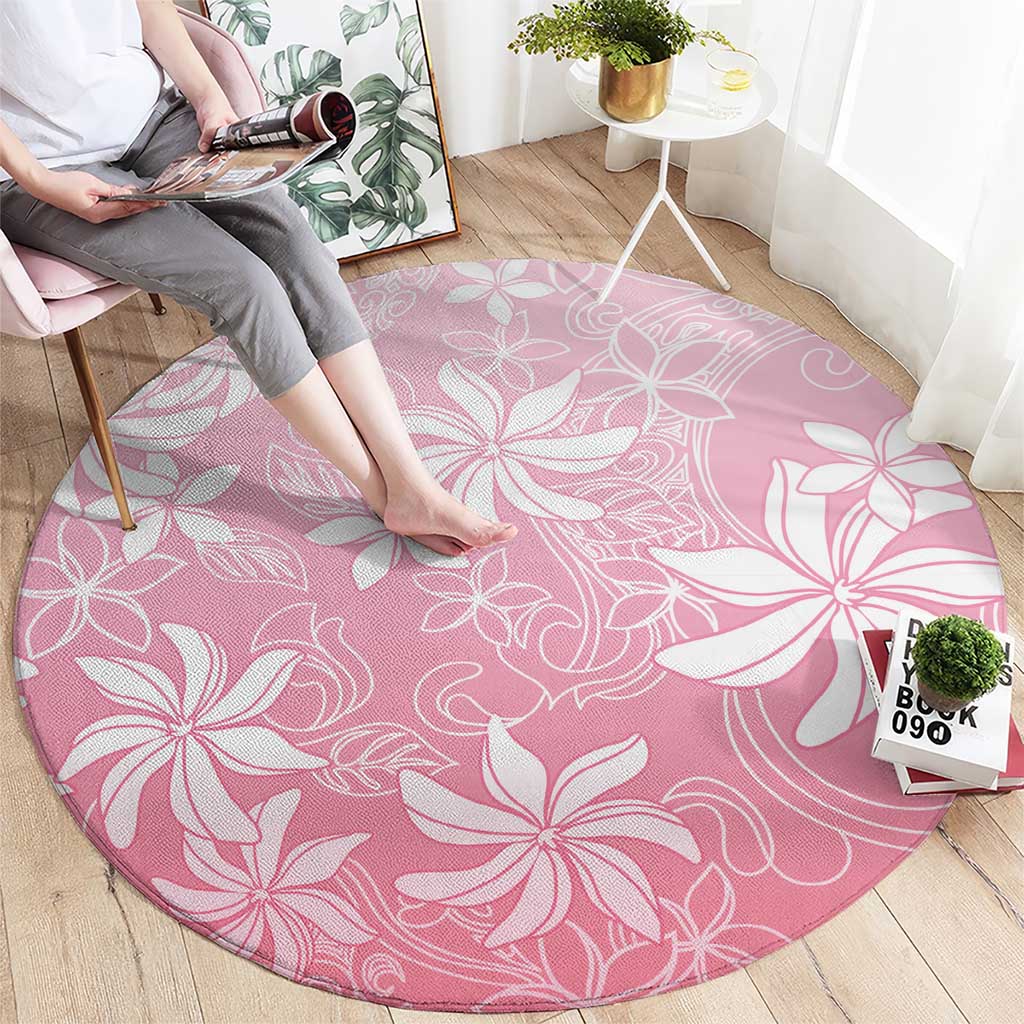 Tiare Tahiti Round Carpet Pink Polynesia Motifs LT05 - Polynesian Pride