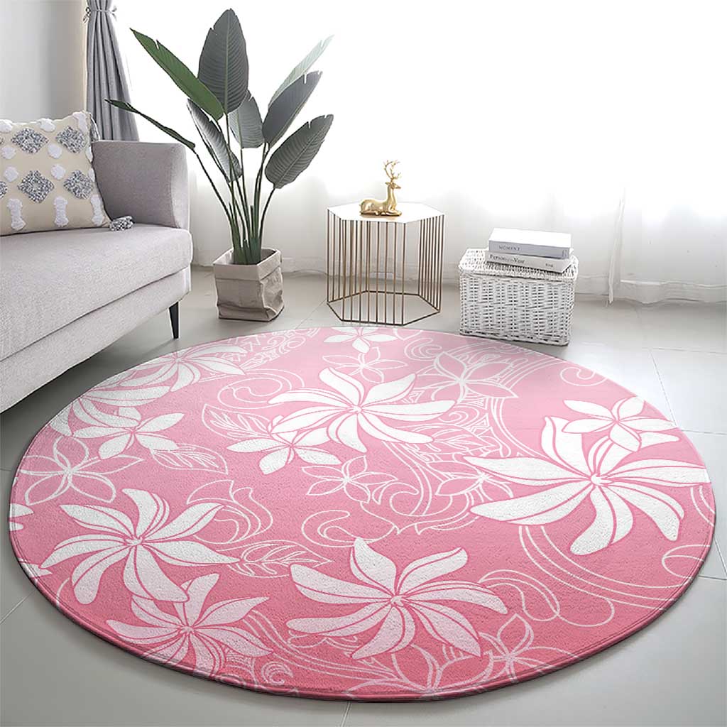 Tiare Tahiti Round Carpet Pink Polynesia Motifs LT05 - Polynesian Pride