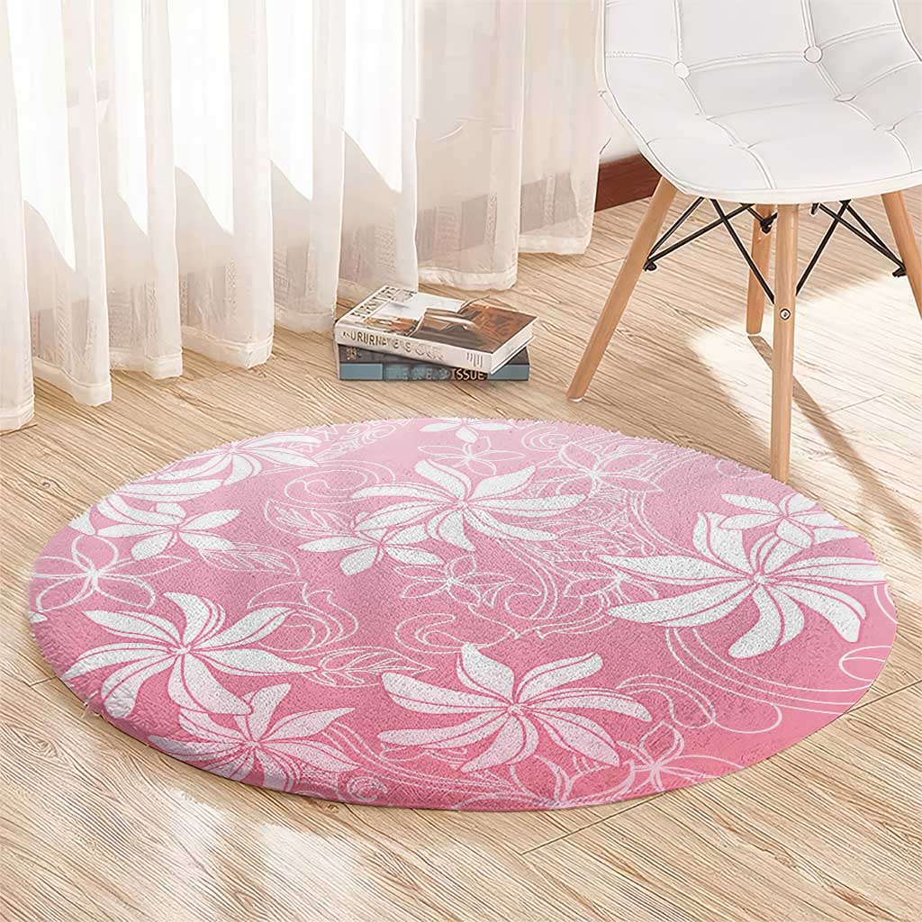 Tiare Tahiti Round Carpet Pink Polynesia Motifs LT05 - Polynesian Pride