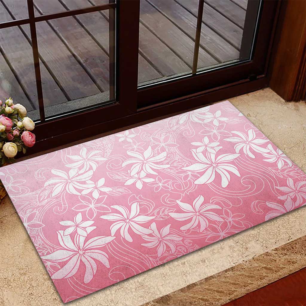 Tiare Tahiti Rubber Doormat Pink Polynesia Motifs - Polynesian Pride