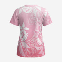 Tiare Tahiti Scrub Top Pink Polynesia Motifs LT05 - Polynesian Pride
