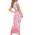 Tiare Tahiti Short Sleeve Bodycon Dress Pink Polynesia Motifs - Polynesian Pride