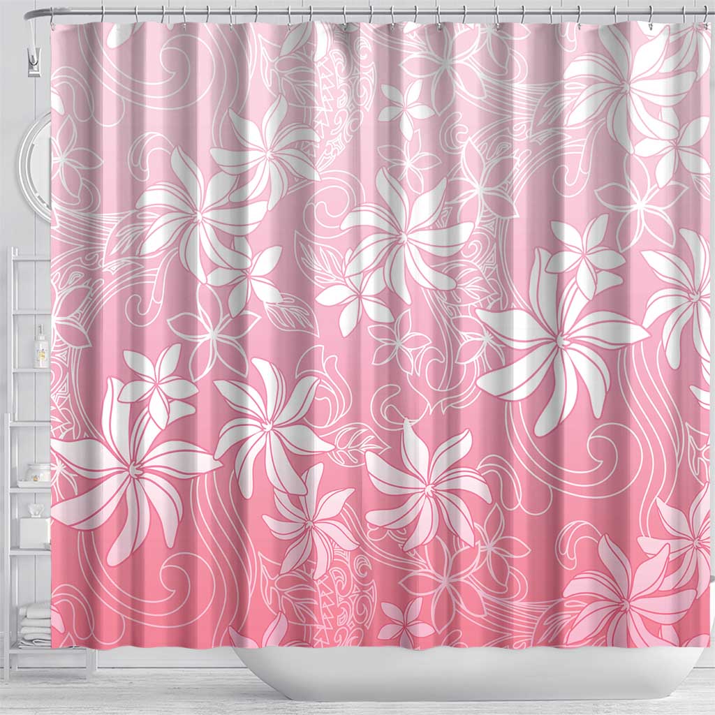 Tiare Tahiti Shower Curtain Pink Polynesia Motifs - Polynesian Pride