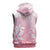 Tiare Tahiti Sleeveless Zip Hoodie Pink Polynesia Motifs - Polynesian Pride