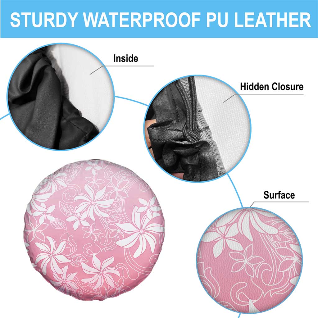 Tiare Tahiti Spare Tire Cover Pink Polynesia Motifs LT05 - Polynesian Pride