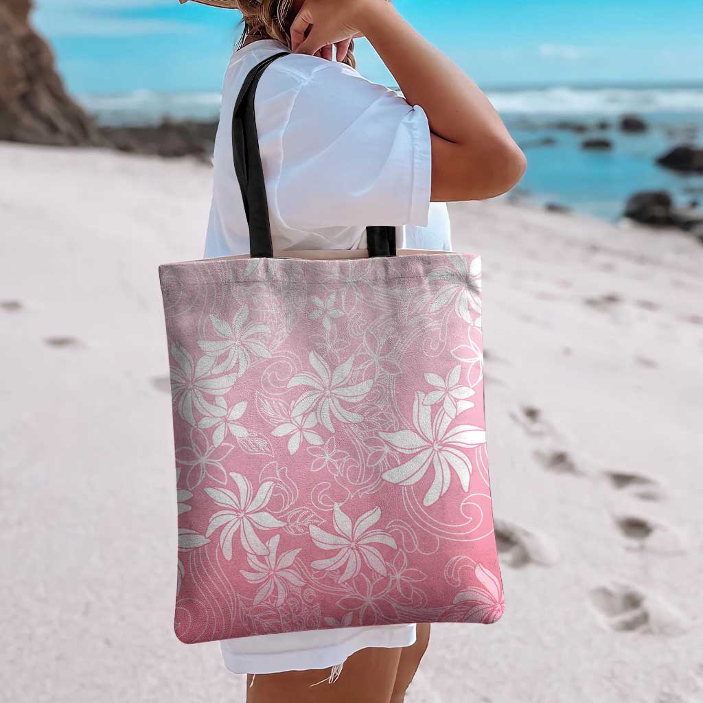 Tiare Tahiti Tote Bag Pink Polynesia Motifs - Polynesian Pride
