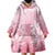 Tiare Tahiti Wearable Blanket Hoodie Pink Polynesia Motifs - Polynesian Pride
