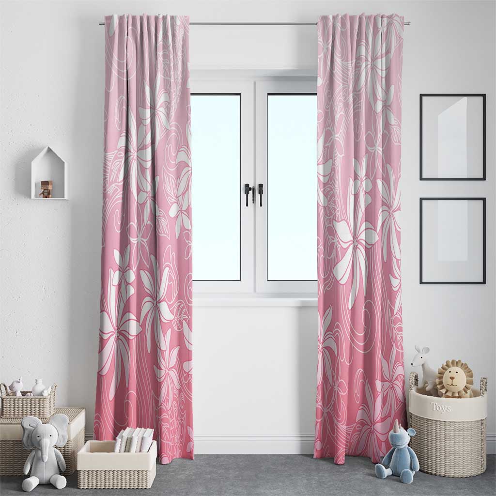 Tiare Tahiti Window Curtain Pink Polynesia Motifs LT05 - Polynesian Pride