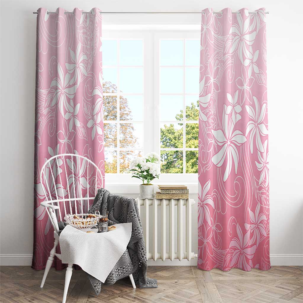 Tiare Tahiti Window Curtain Pink Polynesia Motifs LT05 - Polynesian Pride