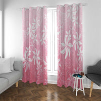 Tiare Tahiti Window Curtain Pink Polynesia Motifs LT05 With Grommets Pink - Polynesian Pride