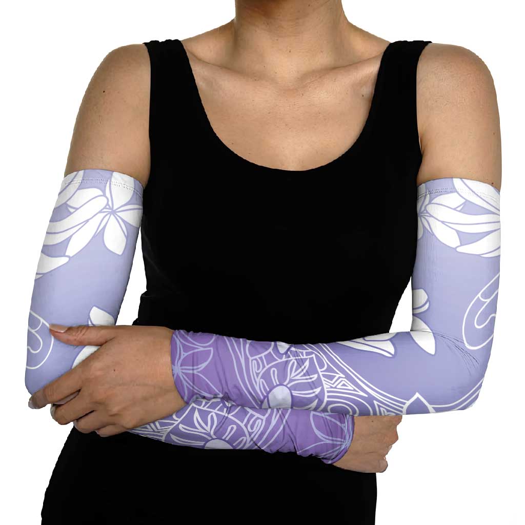 Tiare Tahiti Arm Sleeves Purple Polynesia Motifs LT05 - Polynesian Pride